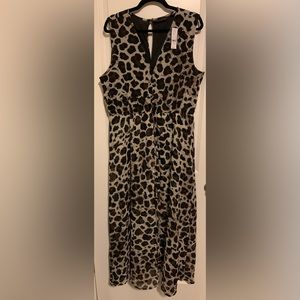 Leopard print romper with a duster